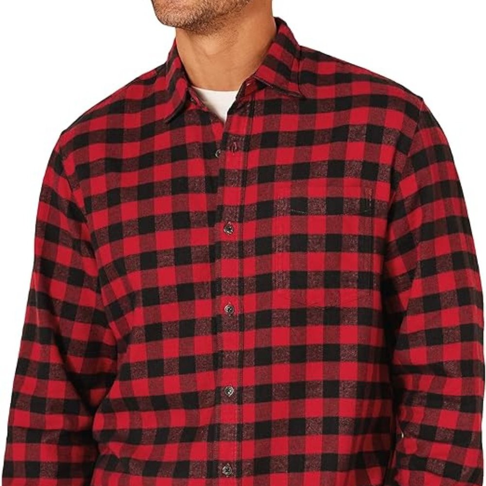 Essentials‎ Men's Long-Sleeve Flannel Shirt (Available in Big & Tall)